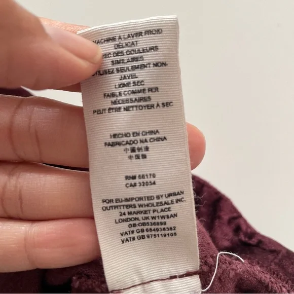 Free People One and Only Fit Flare Velvet Wine Burgundy Zipper Mini Skirt 4 - Picture 5 of 5